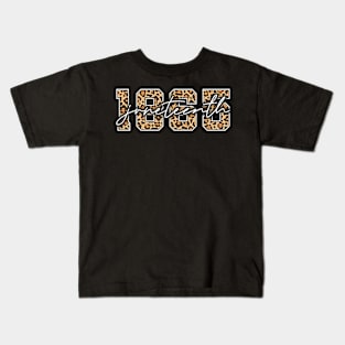 Juneteenth 1865 Leopard Celebrate African American Freedom Kids T-Shirt